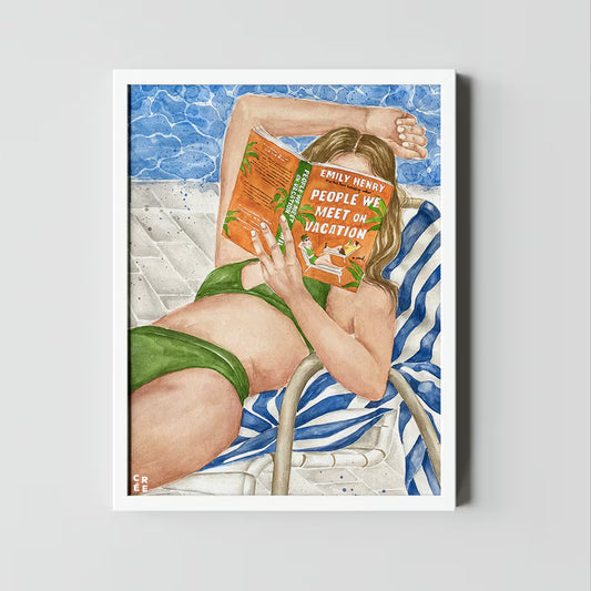 People We Meet on Vacation by Emily Henry book art print