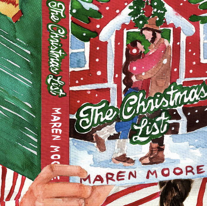 The Christmas List by Maren Moore book t-shirt | hair and skin options