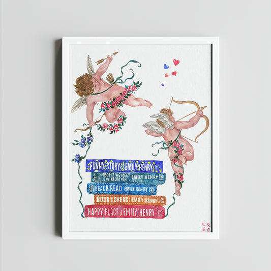 Emily Henry books collection art print