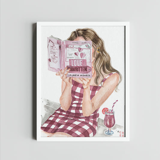 Love Unwritten book art print | hair options