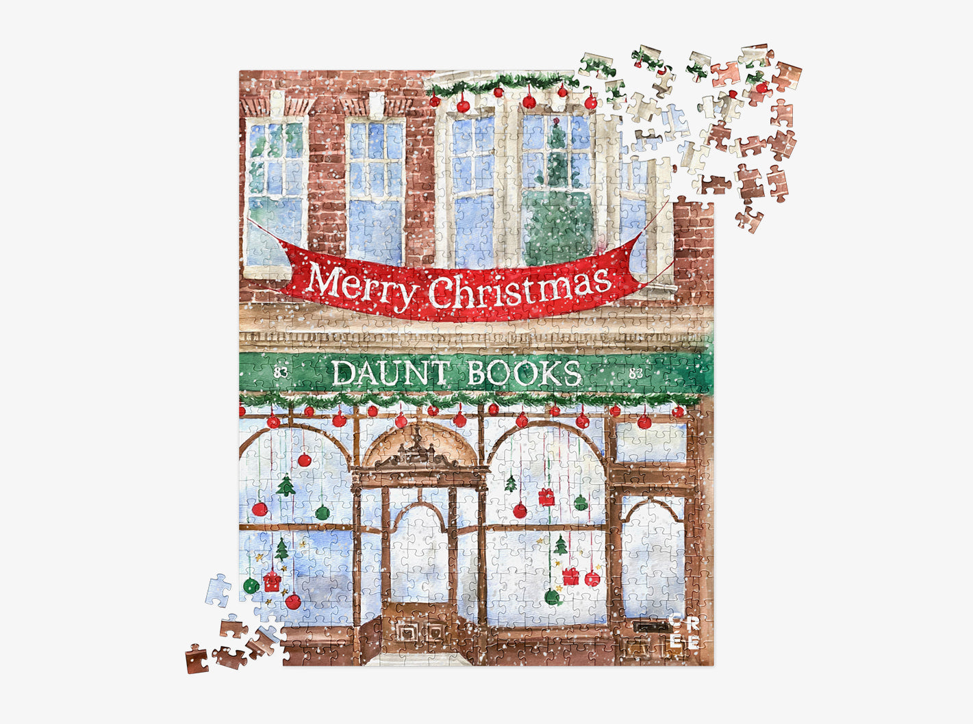 Merry Christmas & Daunt books | 500 pcs jigsaw puzzle in metal box