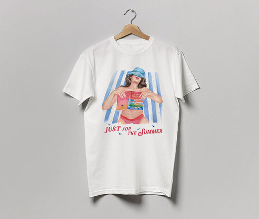 Just For The Summer book t-shirt | hair and skin options