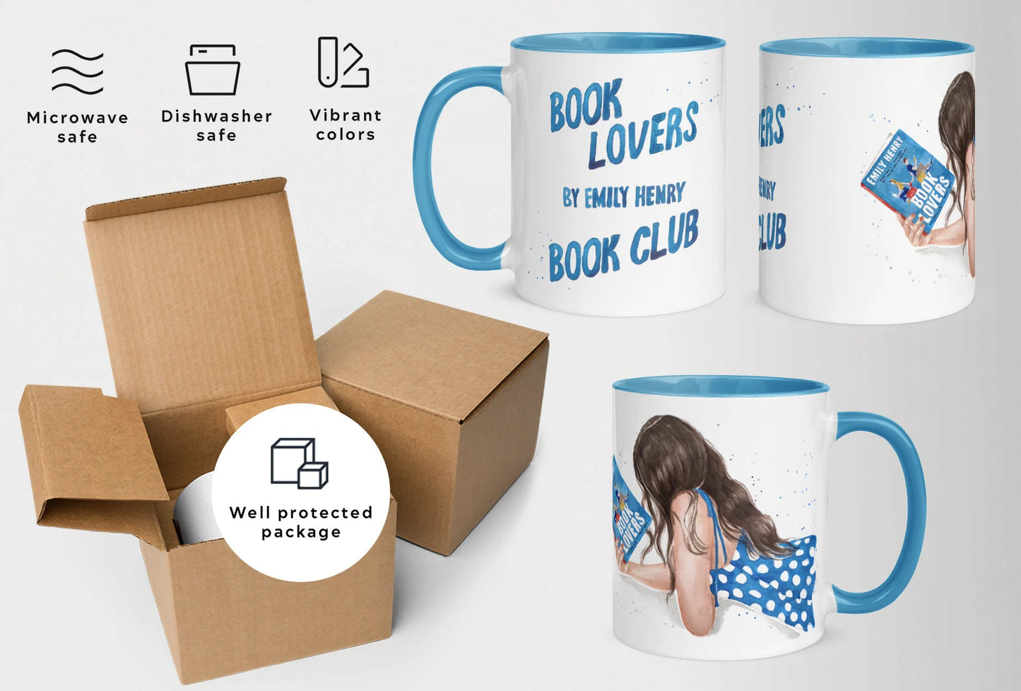 Book Lovers by Emily Henry book ceramic mug