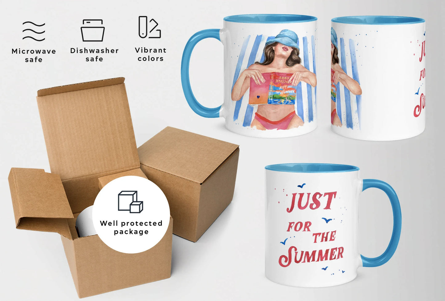 Just For The Summer book ceramic mug