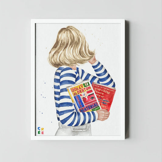 Good Material by Dolly Alderton book art print | hair and skin options