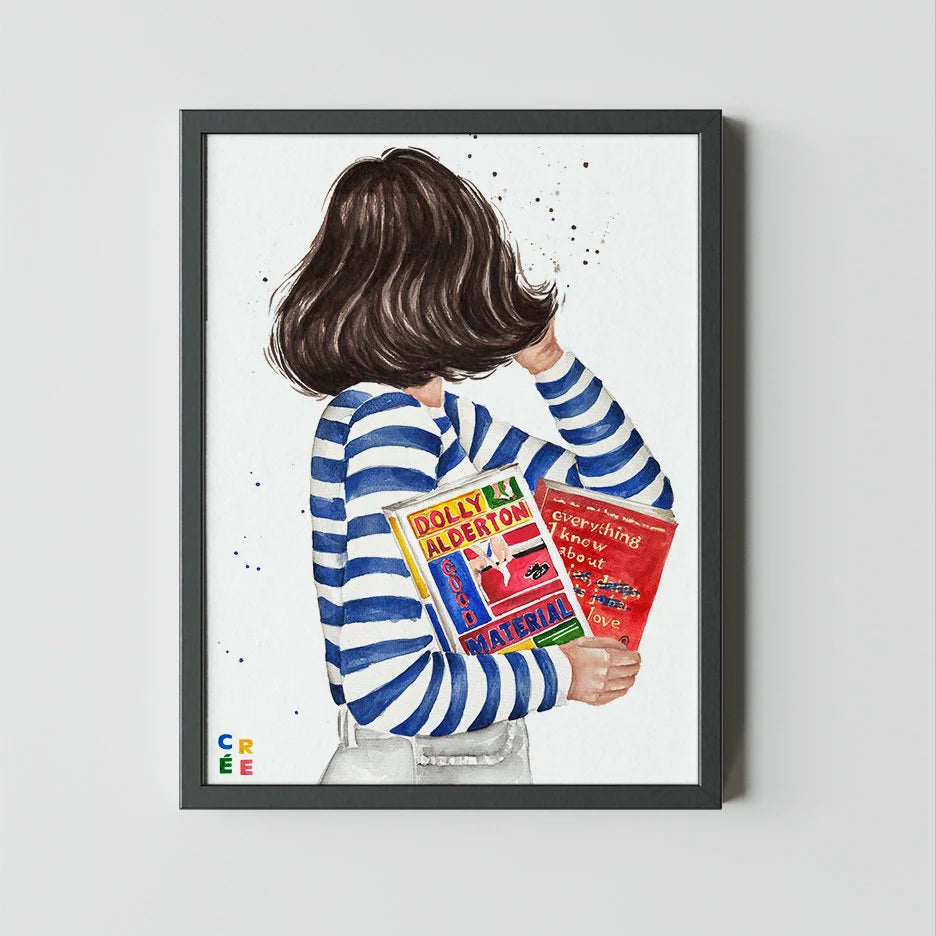 Good Material by Dolly Alderton book art print | hair and skin options