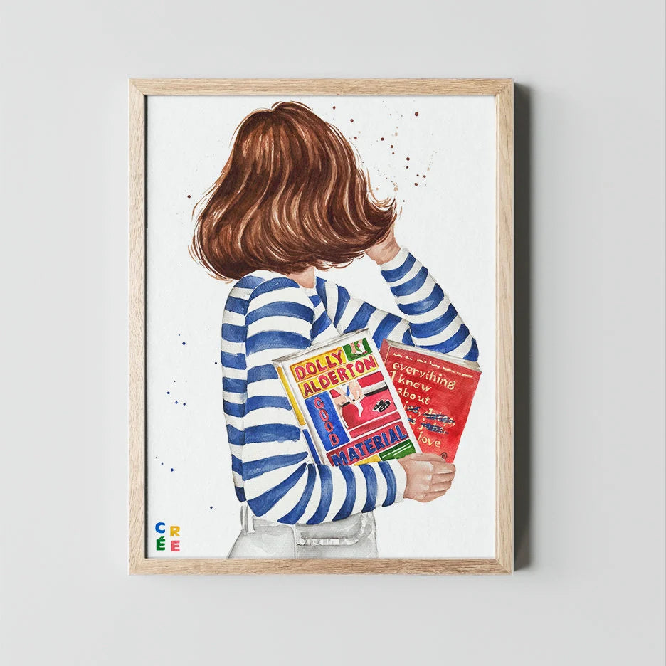 Good Material by Dolly Alderton book art print | hair and skin options