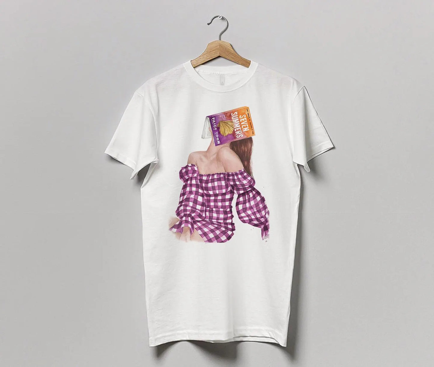 Seven Summers by Paige Toonn book t-shirt | hair options