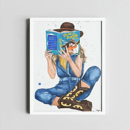 Done and Dusted book art print | hair & skin options