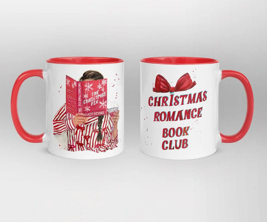 The Christmas Fix by Lucy Score book ceramic mug