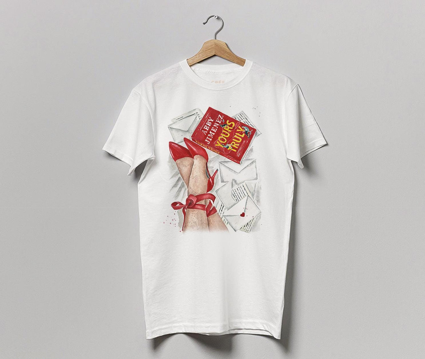 Yours Truly by Abby Jimenez book t-shirt | skin options