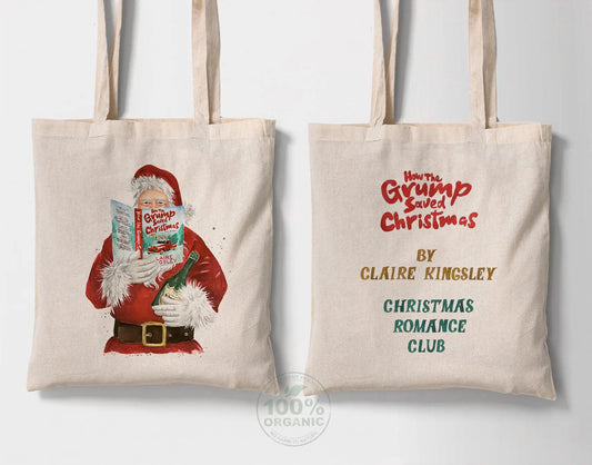 How the Grump Saved Christmas book tote bag