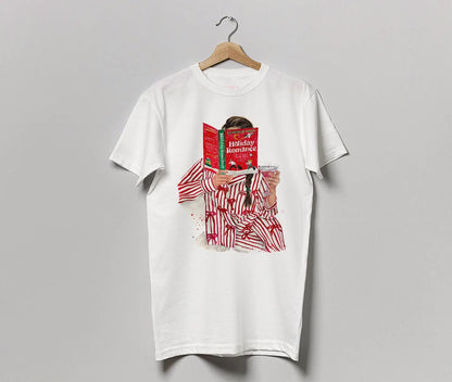 Holiday Romance by Catherine Walsh book t-shirt | hair and skin options