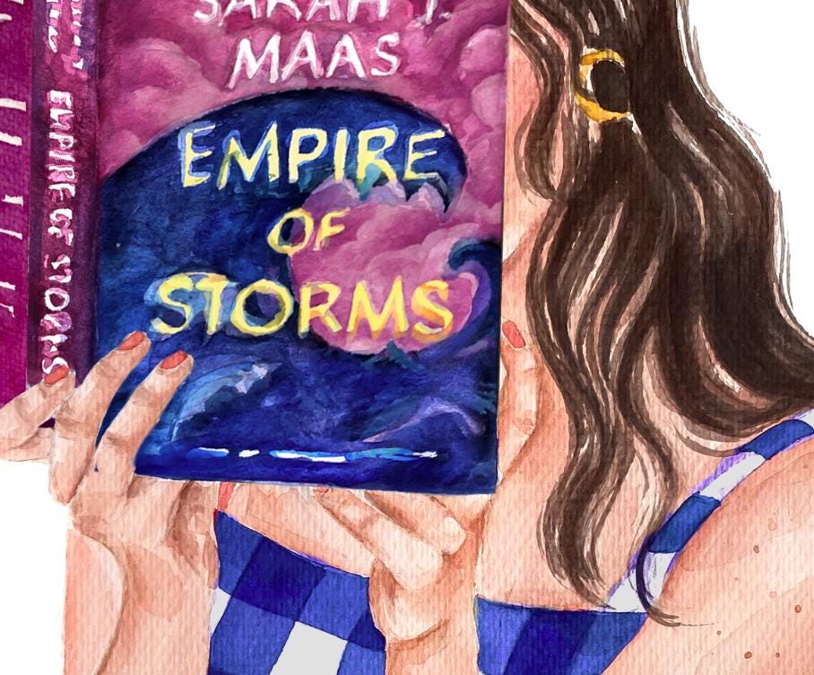 Empire of Storms book t-shirt | hair color options