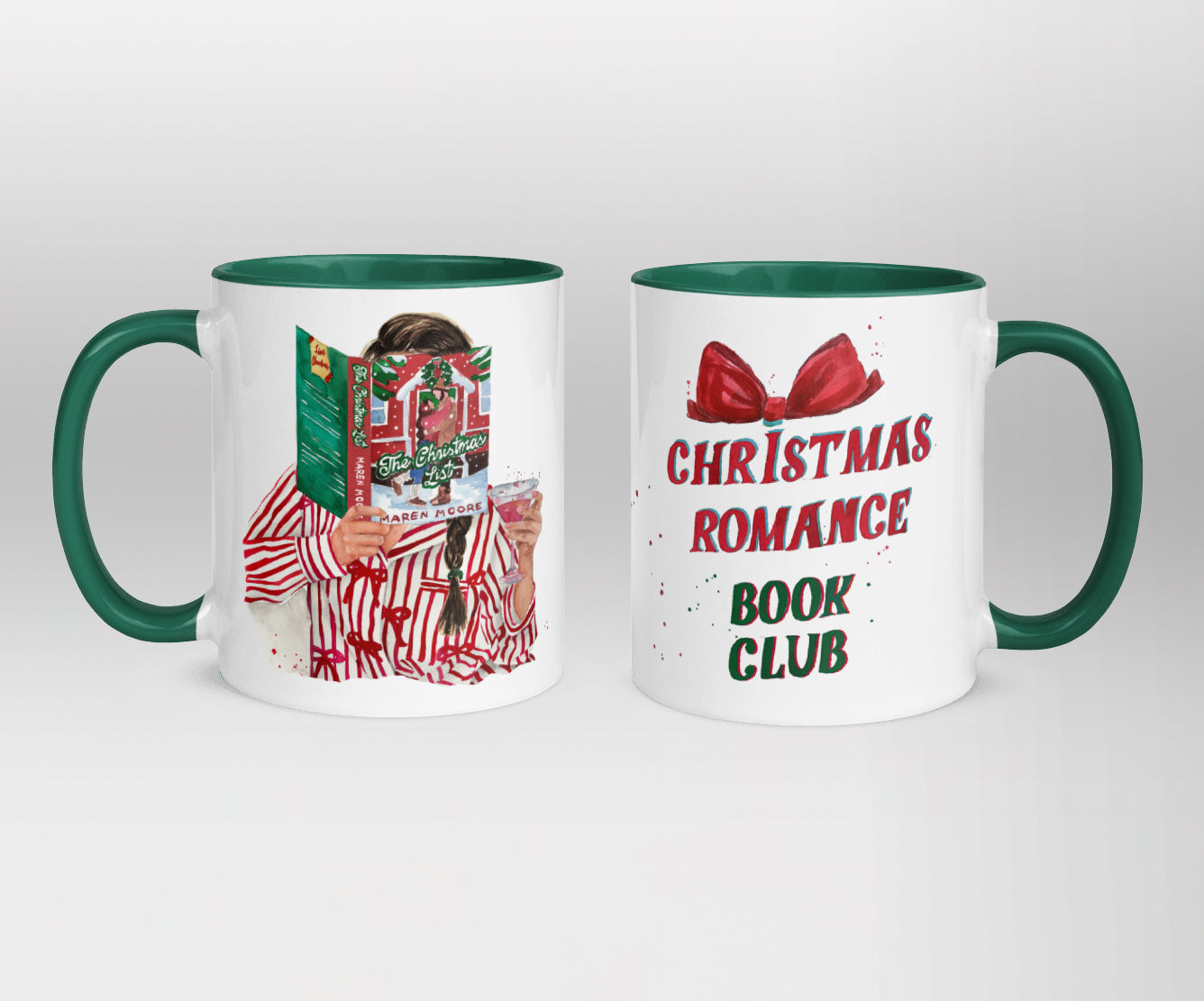 The Christmas List by Maren Moore book ceramic mug