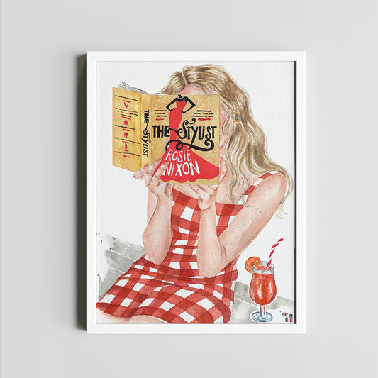 The Stylist by Rosie Nixon book art print | hair options